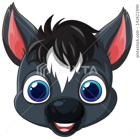 Cute Cartoon Baby Horse Head Vector Illustration Isolated on White Cute Cartoon Baby Horse Head Vector Illustration Isolated on White 142621990