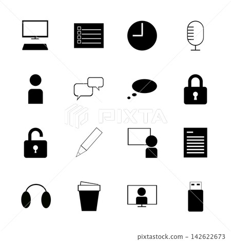 商業和辦公用品圖示集 商業和辦公用品圖示集 142622673