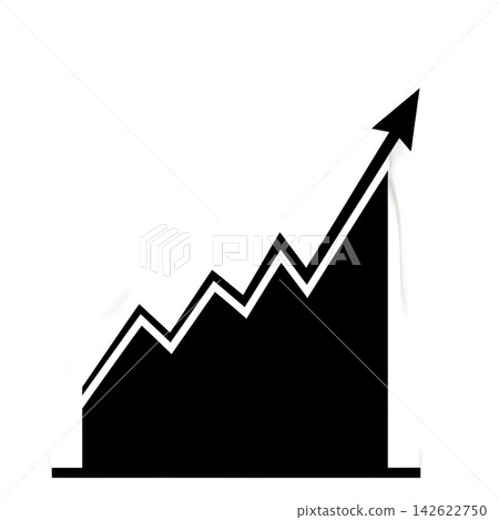 flat in black and white arrow 142622750
