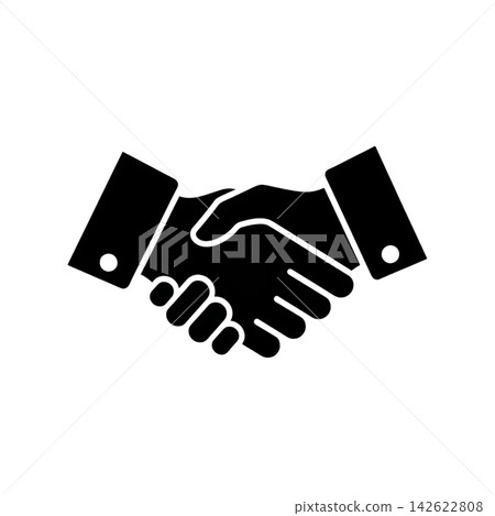 handshake icon on white background handshake icon on white background 142622808