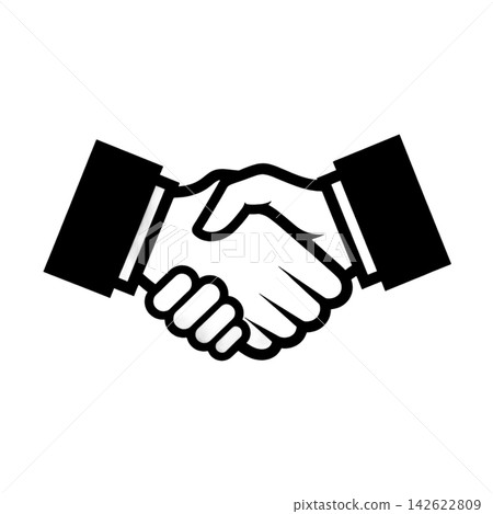 handshake icon on white background handshake icon on white background 142622809