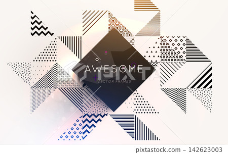 geometric shapes in the form of triangles 142623003