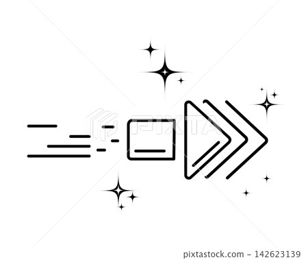 Simple black line icon of abstract minimalist arrows and direction indicators Simple black line icon of abstract minimalist arrows and direction indicators 142623139