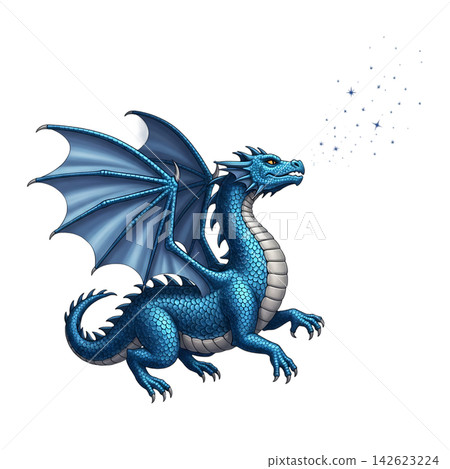 illustration of a golden dragon 142623224