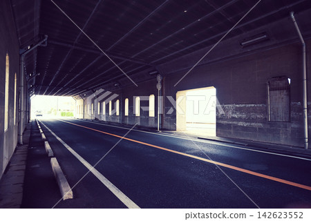 Tunnel under the overpass Tunnel under the overpass 142623552