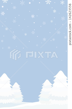 冬季白雪皚皚的針葉林(豎圖) 冬季白雪皚皚的針葉林(豎圖) 142623556