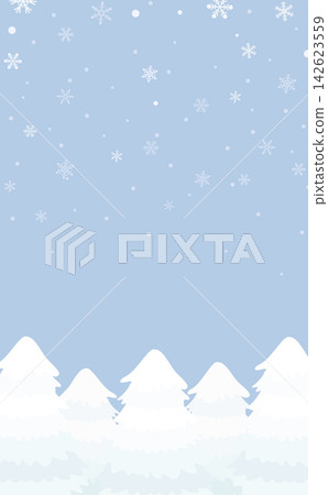 Snow-covered winter coniferous forest background (vertical) Snow-covered winter coniferous forest background (vertical) 142623559