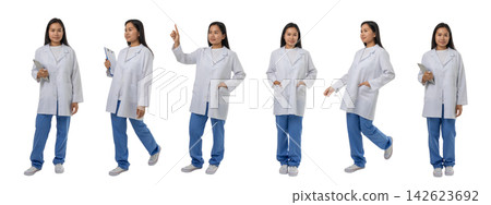 Set, Doctor is walking and gesturing in a healthcare environment, PNG Set, Doctor is walking and gesturing in a healthcare environment, PNG 142623692