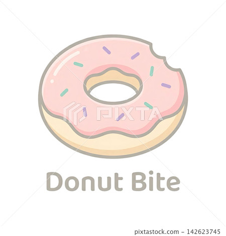 donut with pink frosting donut with pink frosting 142623745