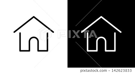房屋圖標，住宅，門，房地產。 142623833