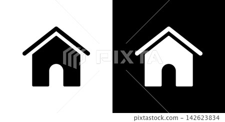 房屋圖標,住宅,門,房地產。 房屋圖標,住宅,門,房地產。 142623834