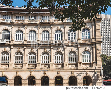 Vintage Bharat Insurance Building Horniman Circle, Fort at Mumbai Maharashtra, India Vintage Bharat Insurance Building Horniman Circle, Fort at Mumbai Maharashtra, India 142624000