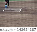 Batter's box line marking 142624187