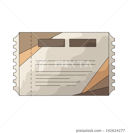 Illustration of Paper Ticket Illustration of Paper Ticket 142624277