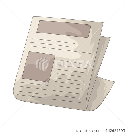 Illustration of Paper Newspaper Illustration of Paper Newspaper 142624295
