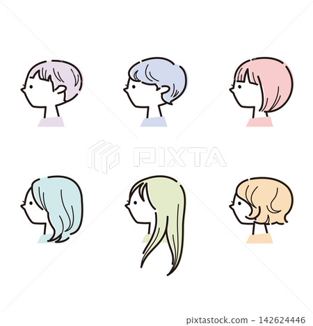 女士髮型變化套裝（顏色） 142624446