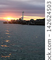A lighthouse eagerly awaiting the sunrise. 142624503