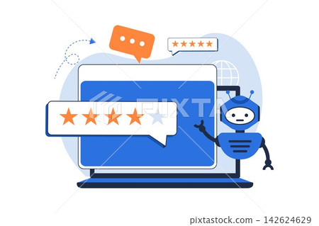 Illustration of Customer Feedback AI Rating Illustration of Customer Feedback AI Rating 142624629