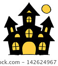 Illustration of a Western-style mansion for Halloween 142624967