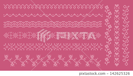 Cross stitch border patterns with floral frames Cross stitch border patterns with floral frames 142625326