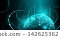 Abstract global tech background with network lines 142625362