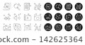 Ai icon set with sparkling stars, magic tools 142625364
