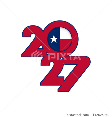 2027 banner with Texas State flag inside. 2027 banner with Texas State flag inside. 142625940