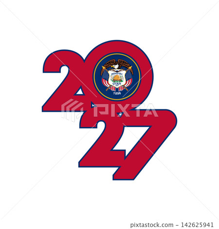 2027 banner with Utah flag inside. 2027 banner with Utah flag inside. 142625941