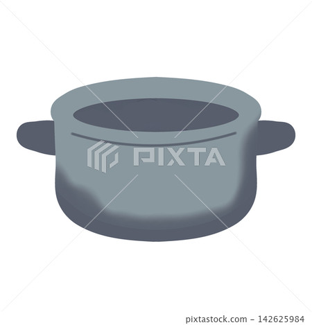 Empty Cooking Pot Flat Vector Illustration Empty Cooking Pot Flat Vector Illustration 142625984