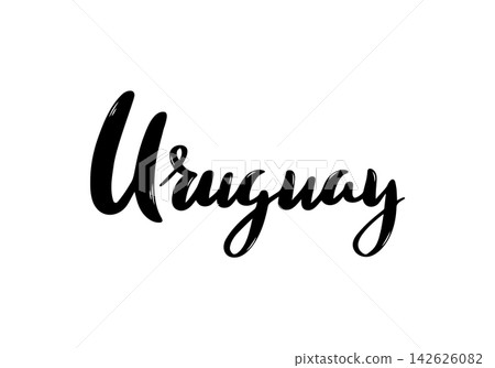 Uruguay Lettering. Handwritten city name. Uruguay Lettering. Handwritten city name. 142626082