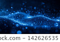 abstract particles wave on dark background 142626535