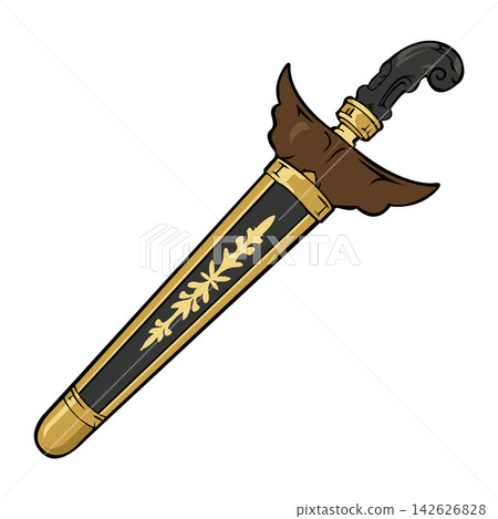 illustration of kris weapon logo mascot illustration of kris weapon logo mascot 142626828