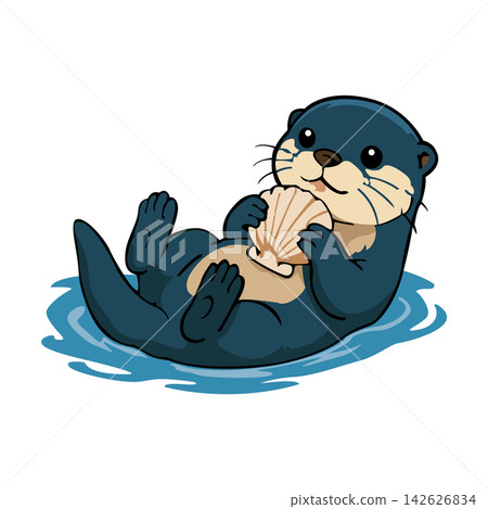 otter mascot logo illustration otter mascot logo illustration 142626834