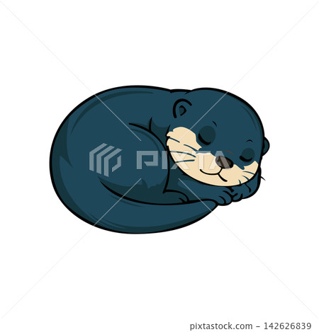 otter mascot logo illustration otter mascot logo illustration 142626839