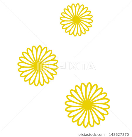 A round flower with many yellow petals A round flower with many yellow petals 142627270