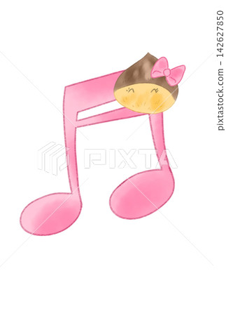 Musical note with chestnuts Musical note with chestnuts 142627850