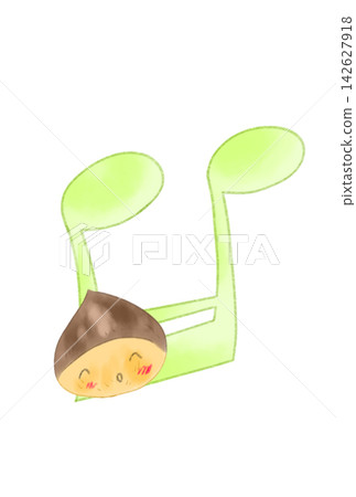 Musical note with chestnuts Musical note with chestnuts 142627918