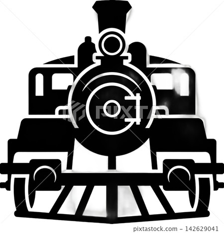 industrial machine with steel rod, outline style industrial machine with steel rod, outline style 142629041
