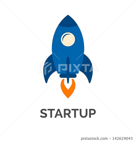 rocket icon on white background rocket icon on white background 142629043