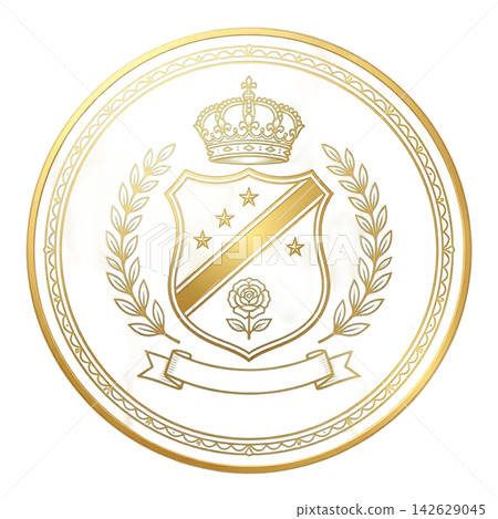 shield with heraldic elements shield with heraldic elements 142629045