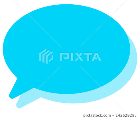 Simple color speech bubble round shape Simple color speech bubble round shape 142629283