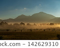 Sunrise and morning clouds shrouded in morning mist from Odashirogahara in Oku-Nikko in early autumn. 142629310