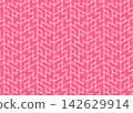 The geometric pattern with lines. Seamless vector background. White and pink texture. Graphic modern pattern. Simple lattice graphic design 142629914