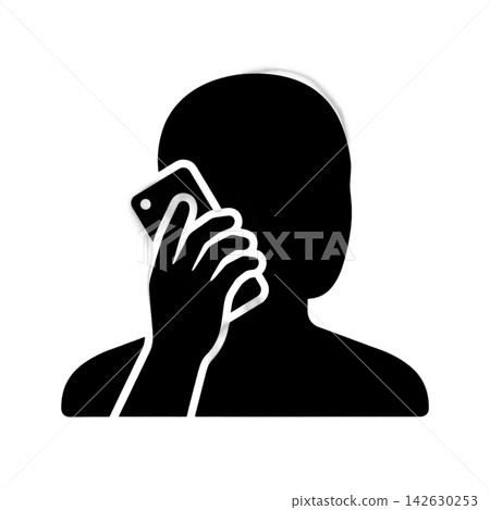 woman talk icon, simple style isolated on white background woman talk icon, simple style isolated on white background 142630253