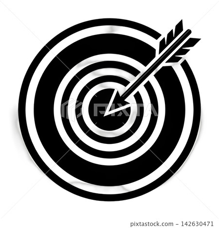 target with arrow 142630471
