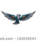 vector illustration of an eagle 142630543