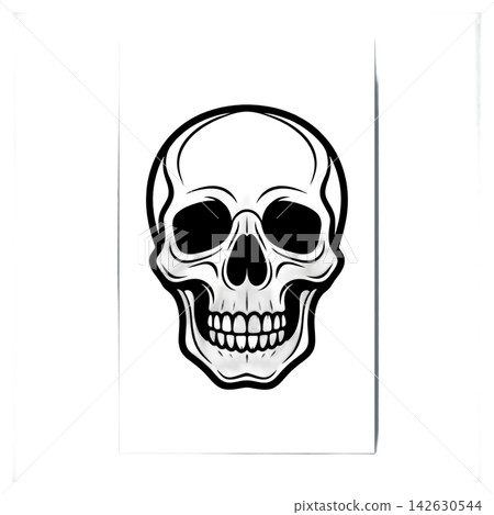 skull with skeleton skull with skeleton 142630544