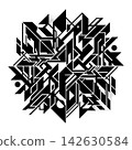 vector set of triangle geometric abstract 142630584