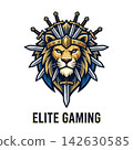 vector poster with a lion 142630585