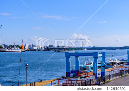 宮城縣鹽釜港上空的藍天 宮城縣鹽釜港上空的藍天 142630891